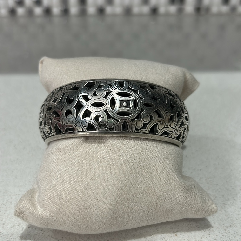 Brighton Intricate Silver Bangle Bracelet